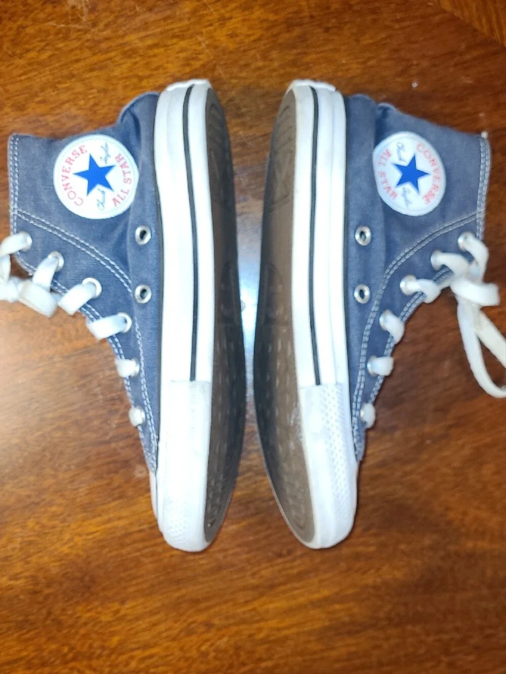 Converse Chuck Taylor All Star Kids High-Top Sneakers in Blue and White US 13